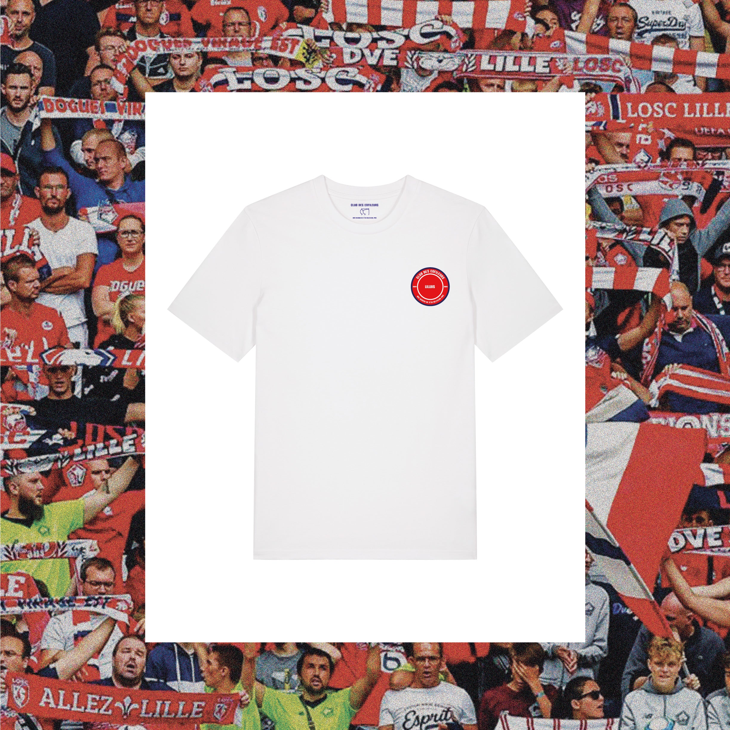 T-Shirt Lille : "Lens, on t’enfile et sans frites" - Club des Enfileurs